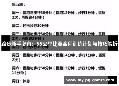 跑步新手必备：55公里比赛全程训练计划与技巧解析